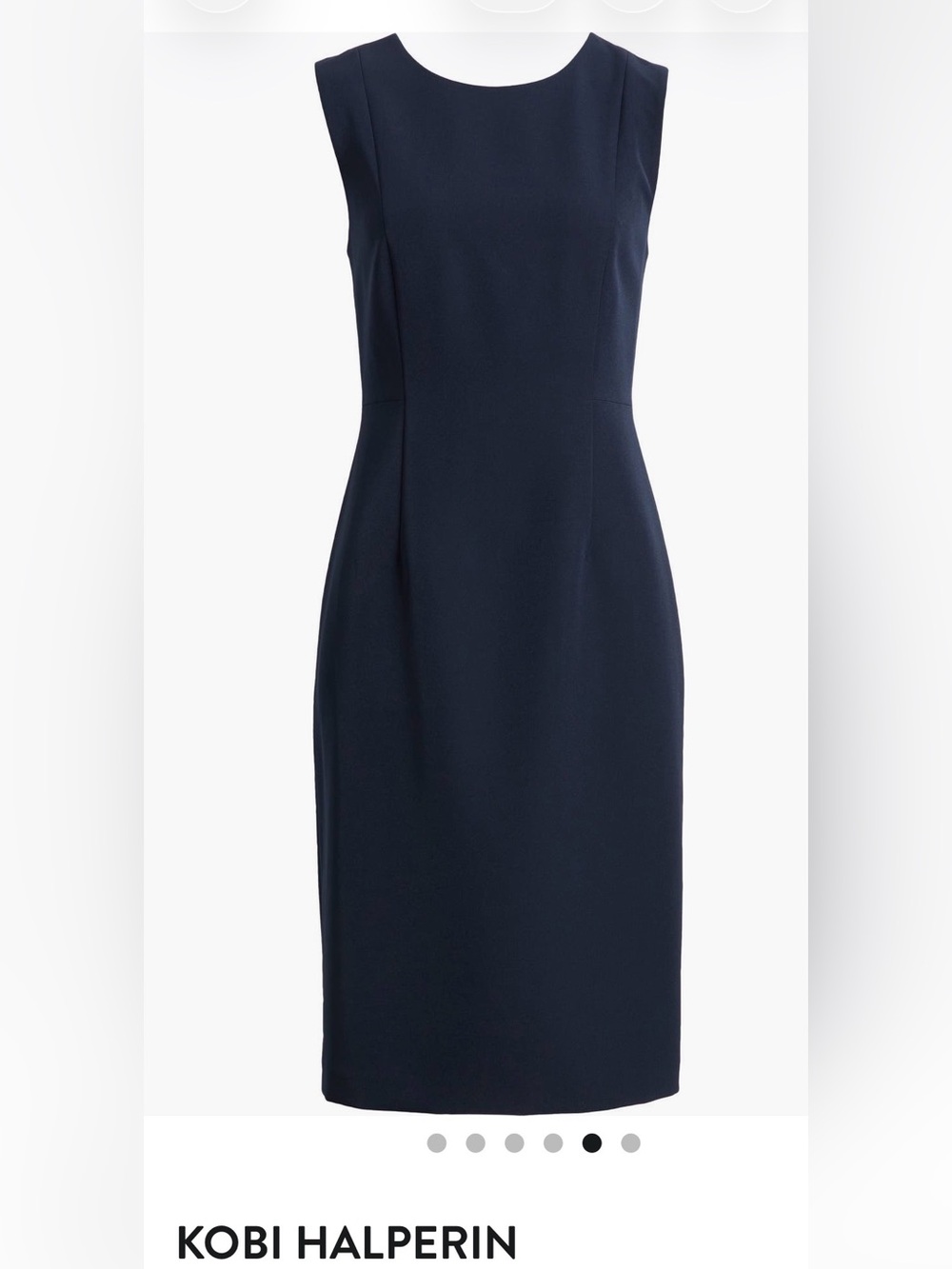 Kobi Halperin "Shai" Pleated Bodice Sheath Dress in Navy - Size 6 never worn